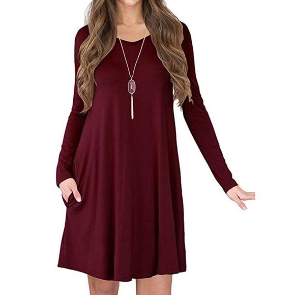 Old Navy Maroon Long Sleeve Tee Shirt 